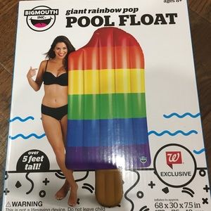Big mouth giant rainbow  pop pool float.
